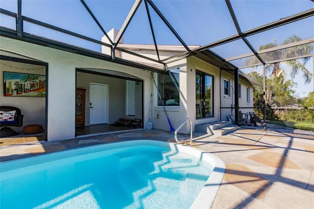 a view of a lake with a house