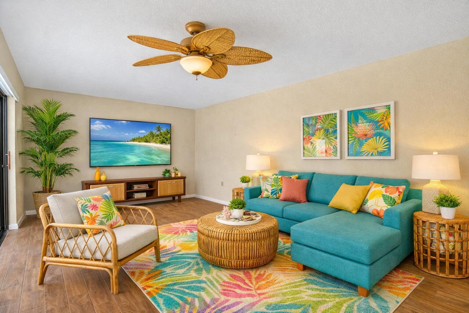3900 County Line Road, Unit 21D Tequesta, FL 33469 - Photo 7 of 42 Living Room - Staged