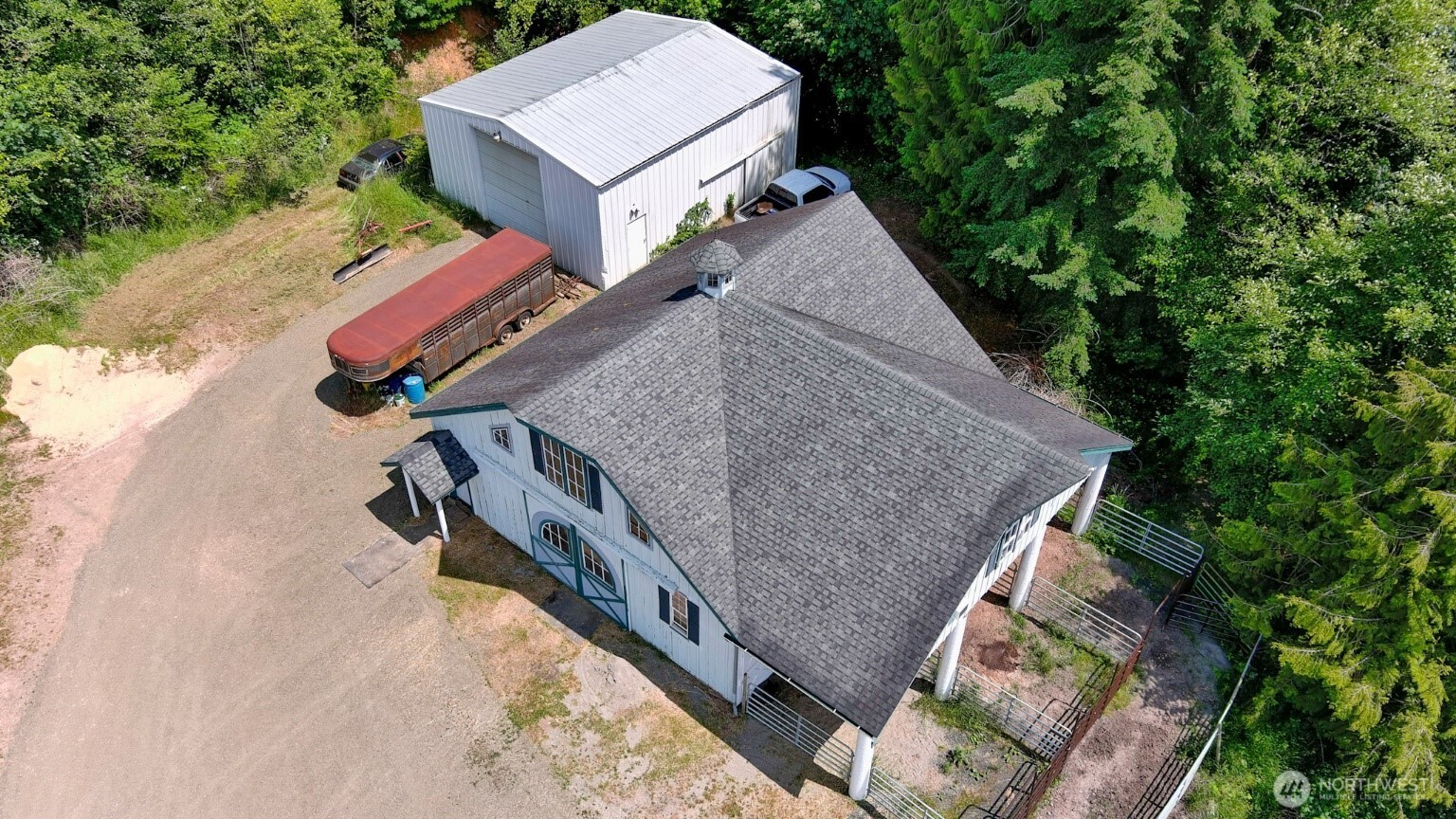 12832 Hunter Road Southwest Rochester, WA 98579 - Photo 20 of 40 an aerial view of houses with backyard