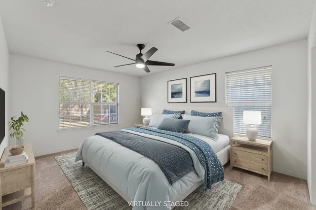 a view of small space with wooden floor