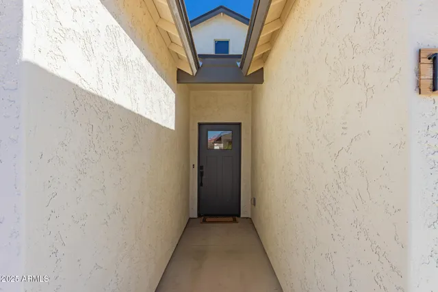 a view of hallway with stairs