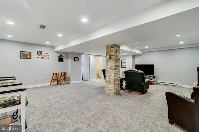 a big room with furniture and a flat screen tv