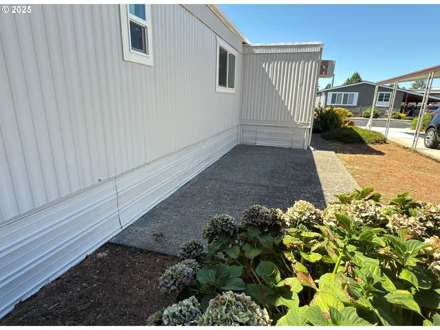 a view of backyard with pathway