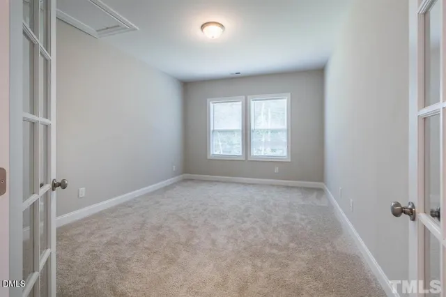 an empty room with a window