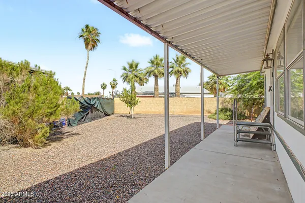a view of outdoor space with seating area