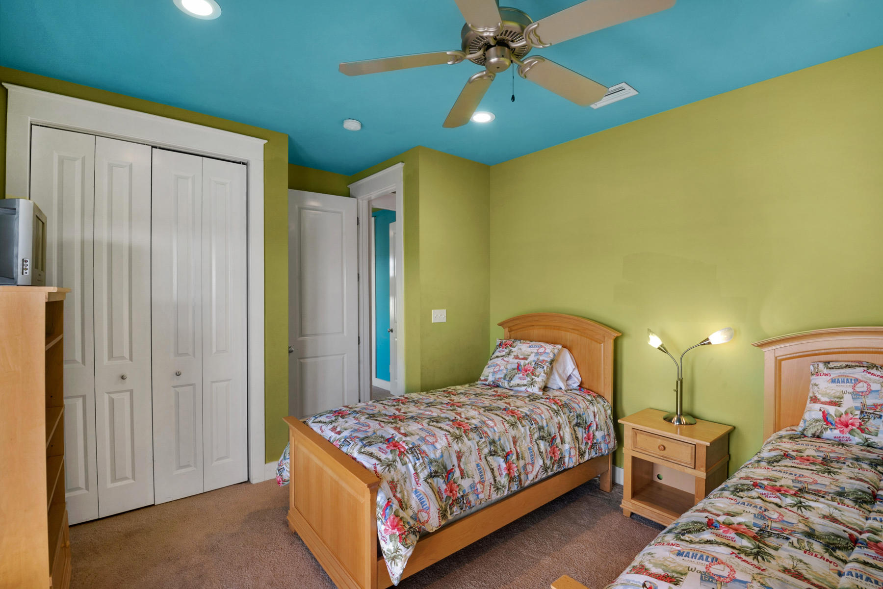 41 East Blue Crab Loop Inlet Beach, FL 32461 - Photo 56 of 63 a bedroom with two beds and painted walls