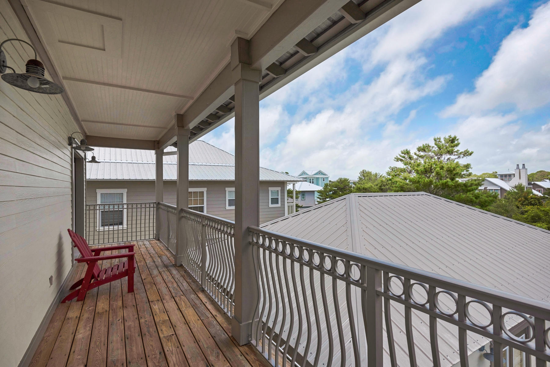 41 East Blue Crab Loop Inlet Beach, FL 32461 - Photo 59 of 63 a balcony with wooden floor and city view