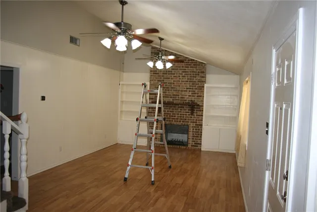 a view of a livingroom with a hardwood