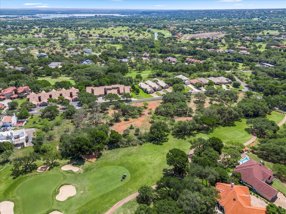 8002 Lachite Drive Horseshoe Bay, TX 78657 - Photo 6 of 33 Aerial perspective of 4 contiguous lots for sale backing to Ram Rock Golf Course in Horseshoe Bay West