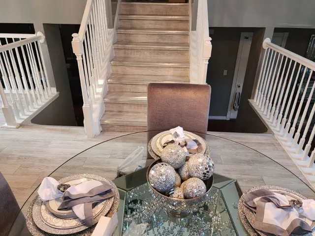 a view of entryway with wooden floor