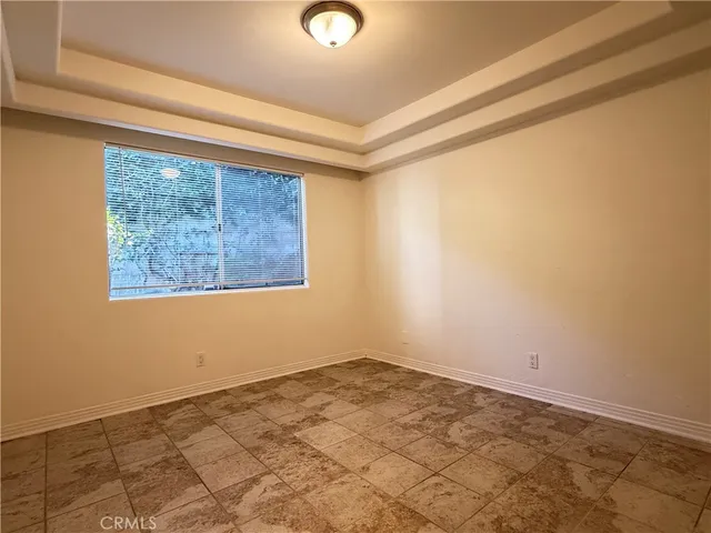 an empty room with a natural light