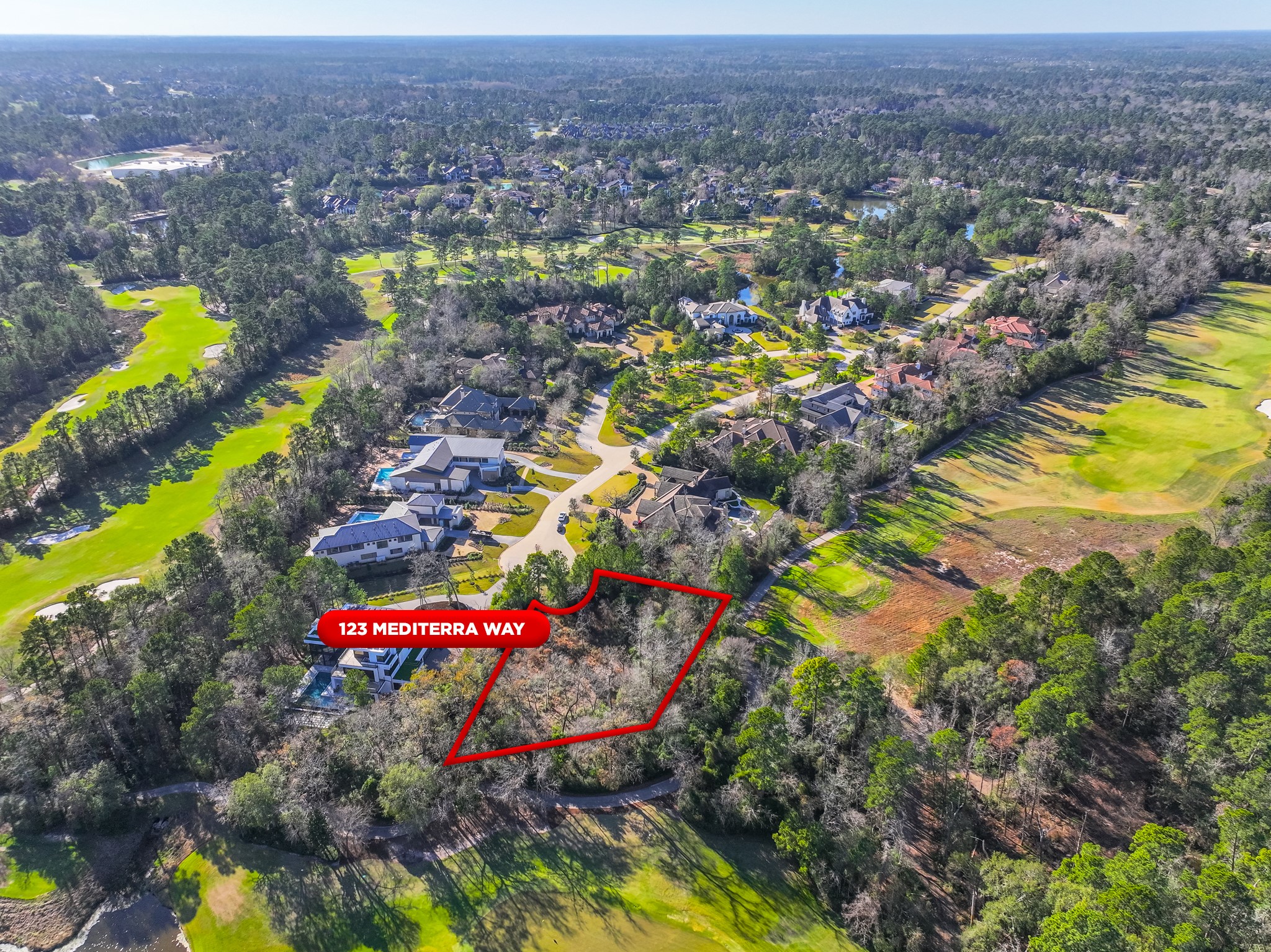 123 Mediterra Way Spring, TX 77389 - Photo 13 of 30 an aerial view of residential building and lake