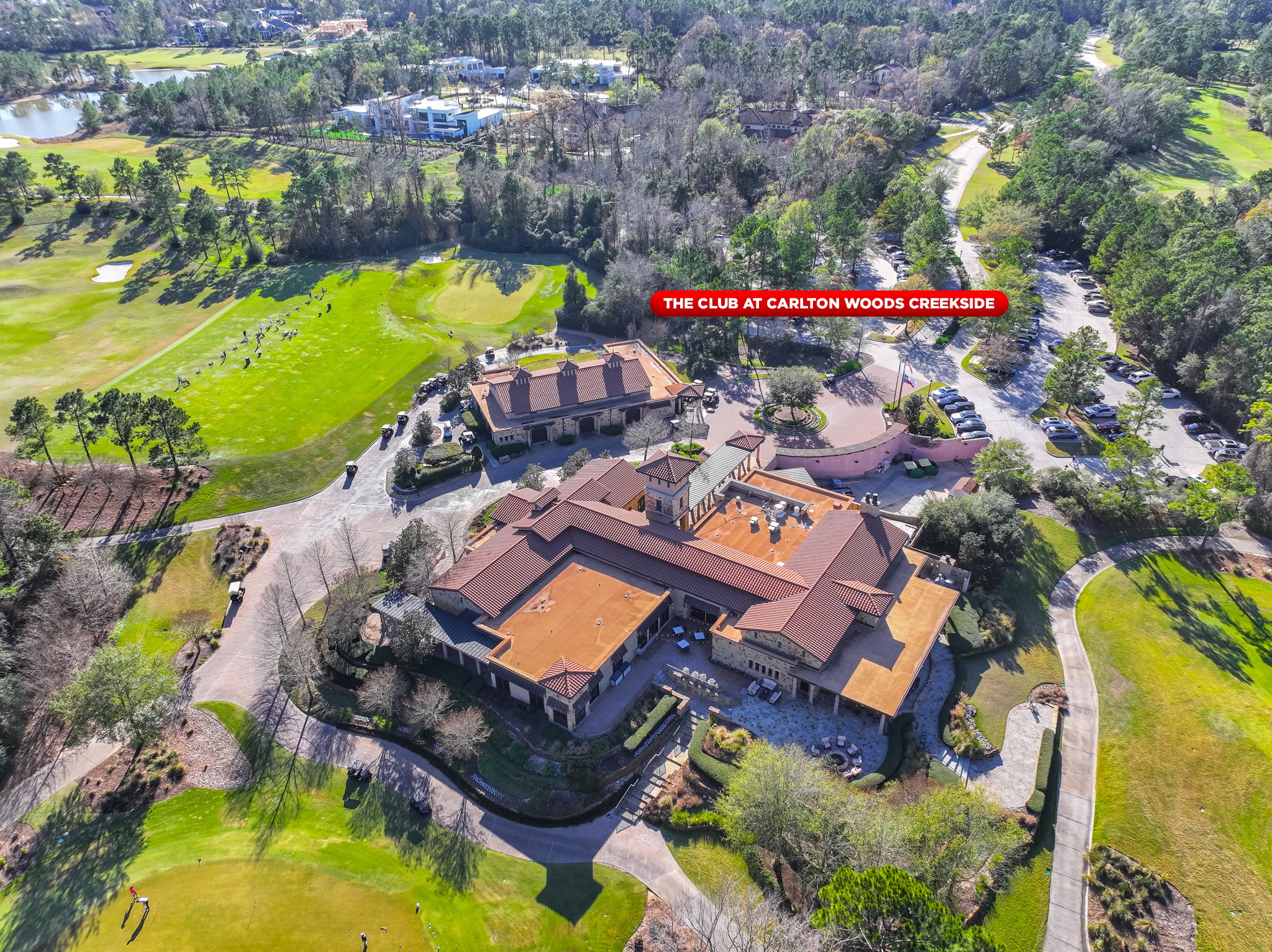 123 Mediterra Way Spring, TX 77389 - Photo 18 of 30 an aerial view of a house with a swimming pool