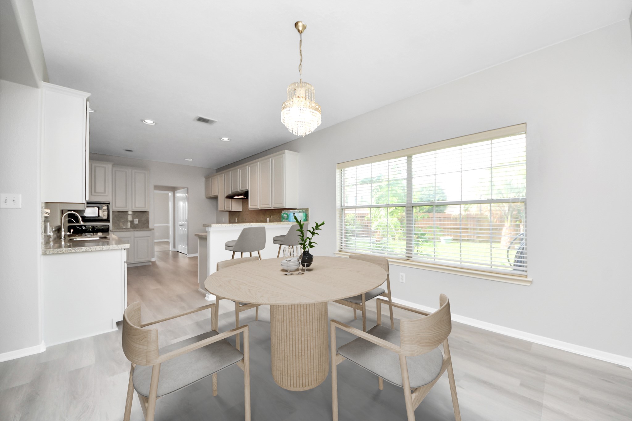 6803 Chapelfield Lane Houston, TX 77049 - Photo 8 of 50 a view of a dining room with furniture window and outside view
