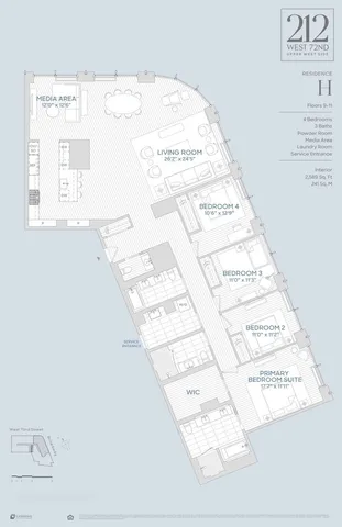 $6,495,000 | 212 West 72nd Street, Unit 9H | Upper West Side