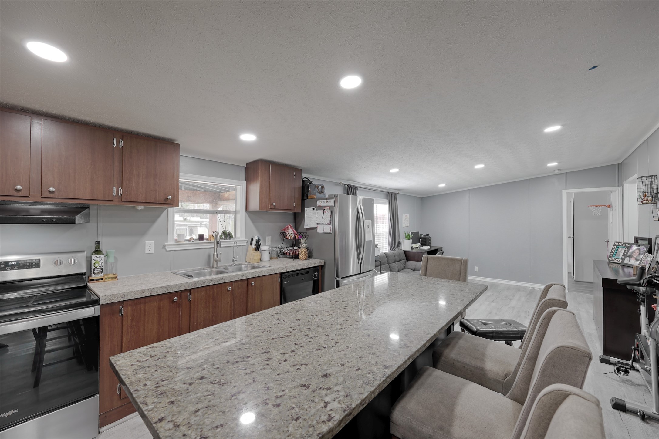 2373 Crockett Martin Road Conroe, TX 77306 - Photo 13 of 34 Another view of the kitchen and 7' large Island