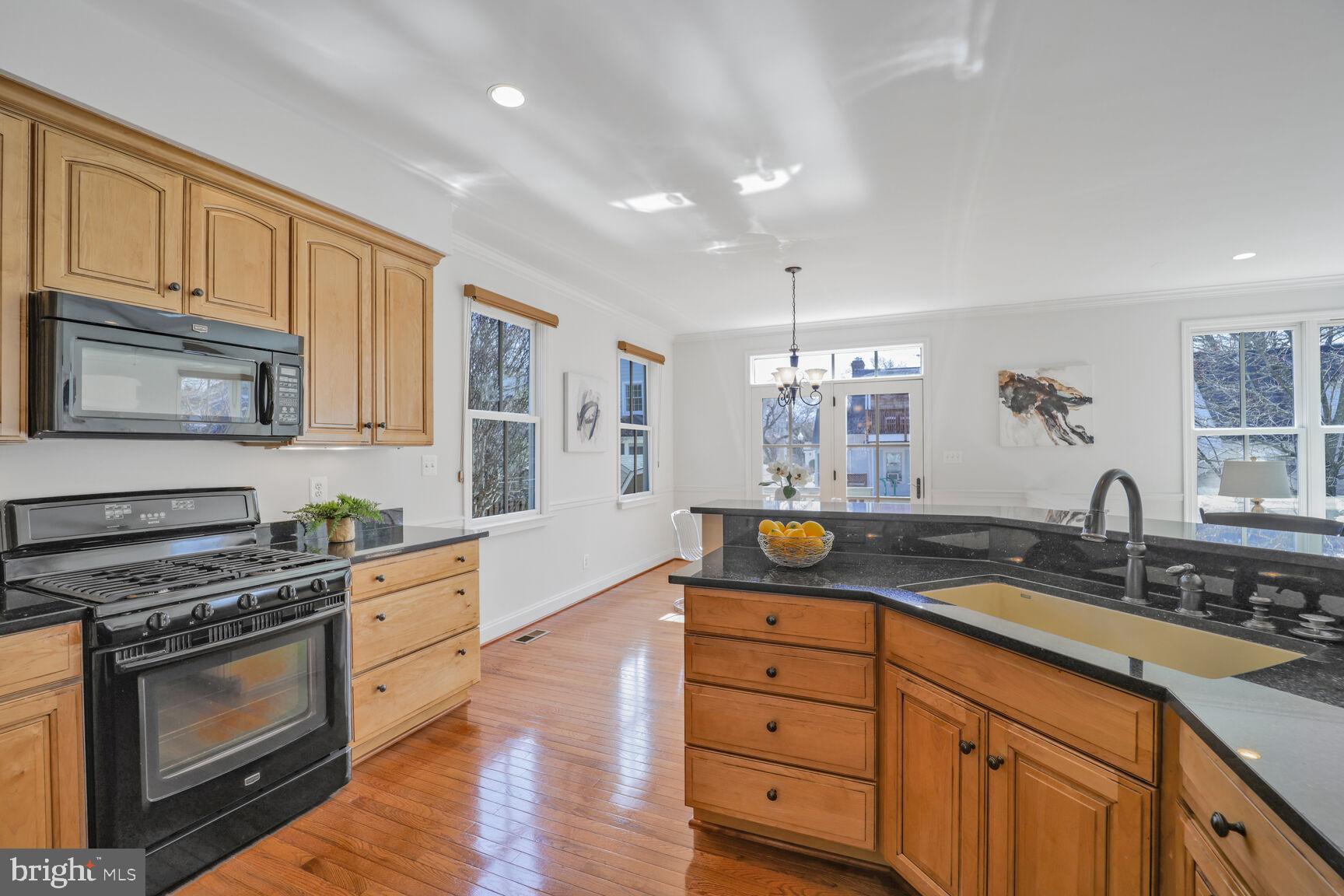 4814 25th Road North Arlington, VA 22207 - Photo 14 of 45 a kitchen with granite countertop a sink cabinets stainless steel appliances and a counter space