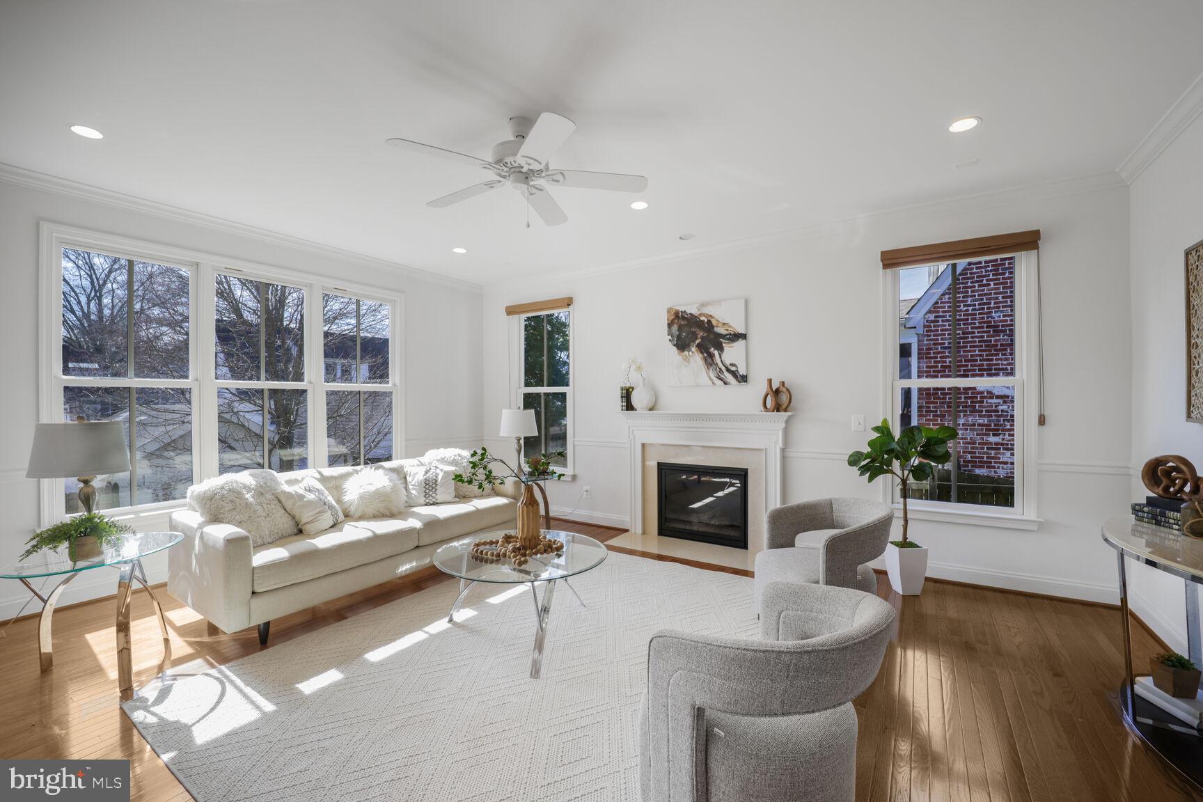 4814 25th Road North Arlington, VA 22207 - Photo 10 of 45 a living room with furniture and a fireplace