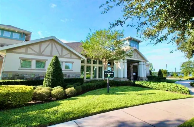 a view of a lake with houses