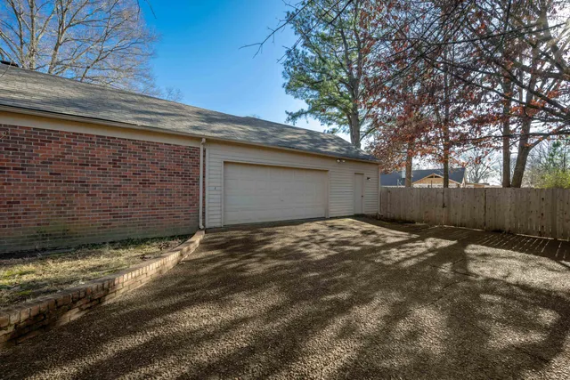 a backyard of a house