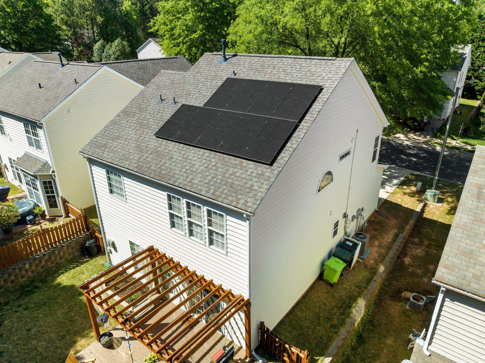 8411 Tie Stone Way Raleigh, NC 27613 - Photo 3 of 38 a aerial view of a house with roof deck outdoor seating