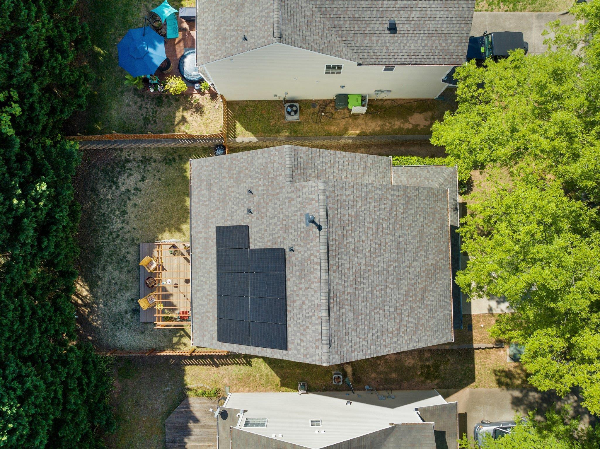 8411 Tie Stone Way Raleigh, NC 27613 - Photo 33 of 38 an aerial view of a house with a yard