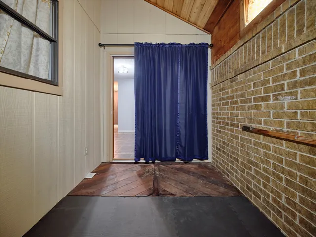 a view of a room with an empty space