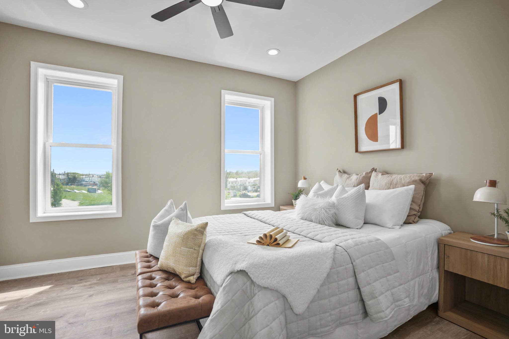 1714 East 28th Street Baltimore, MD 21218 - Photo 11 of 27 Bright and airy modern bedroom retreat.