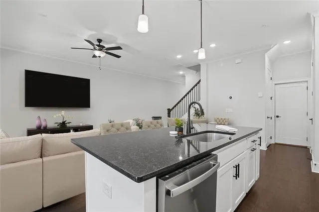 a view of small space with racks on the wall