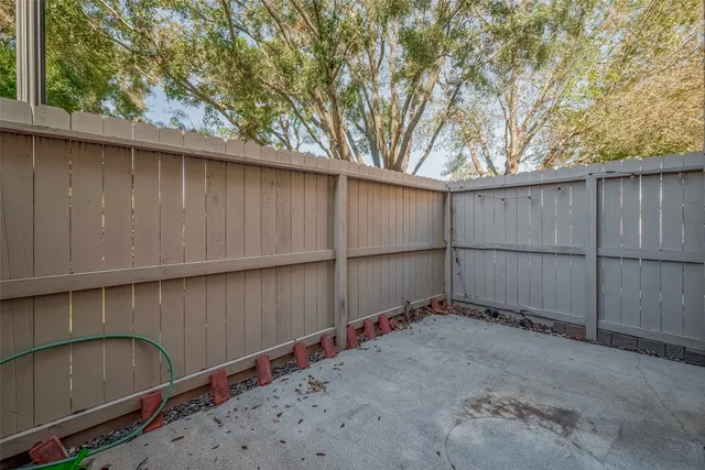a backyard of a house
