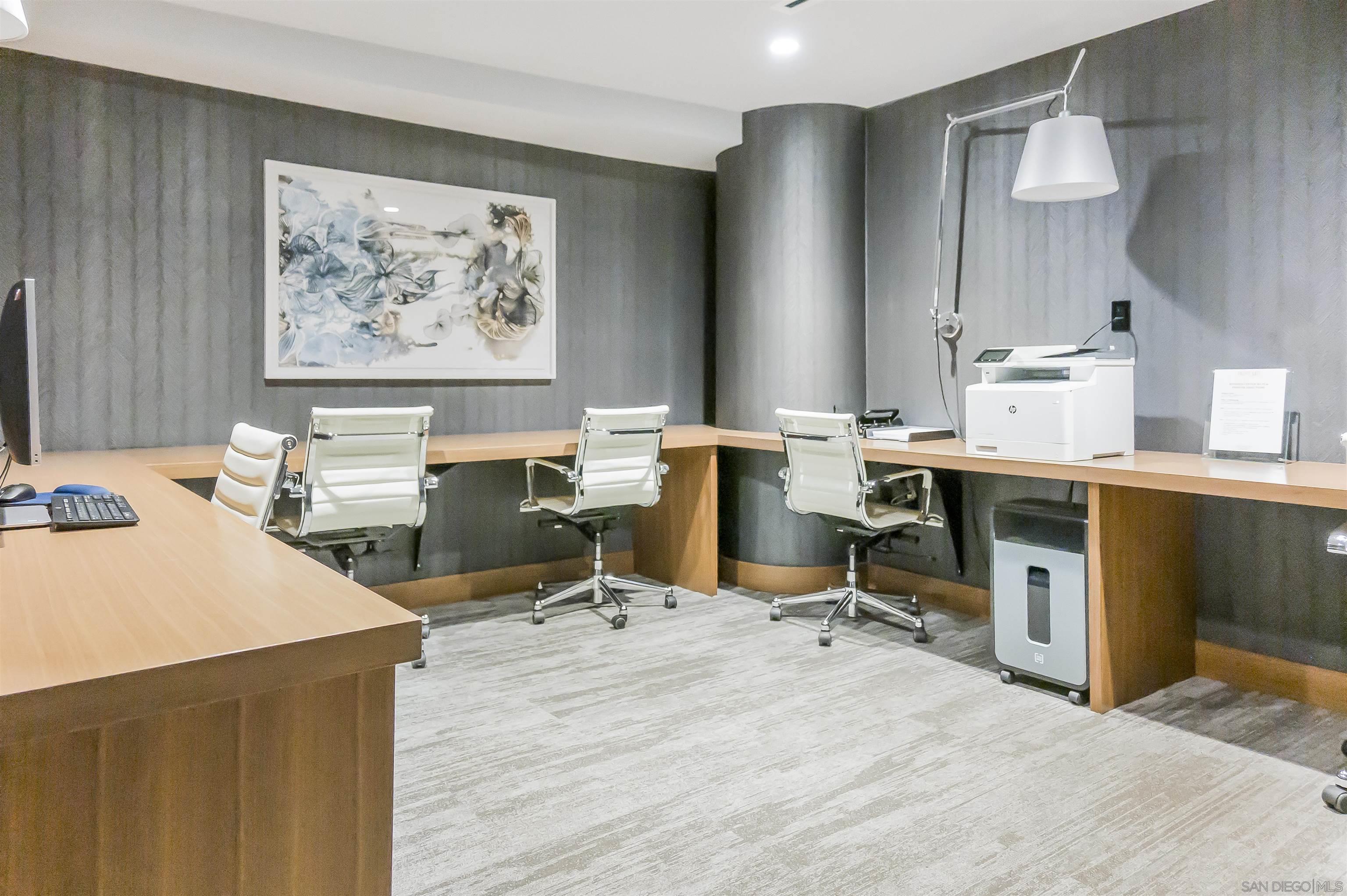 888 E Street, Unit 3602 San Diego, CA 92101 - Photo 26 of 51 a view of a workspace with furniture