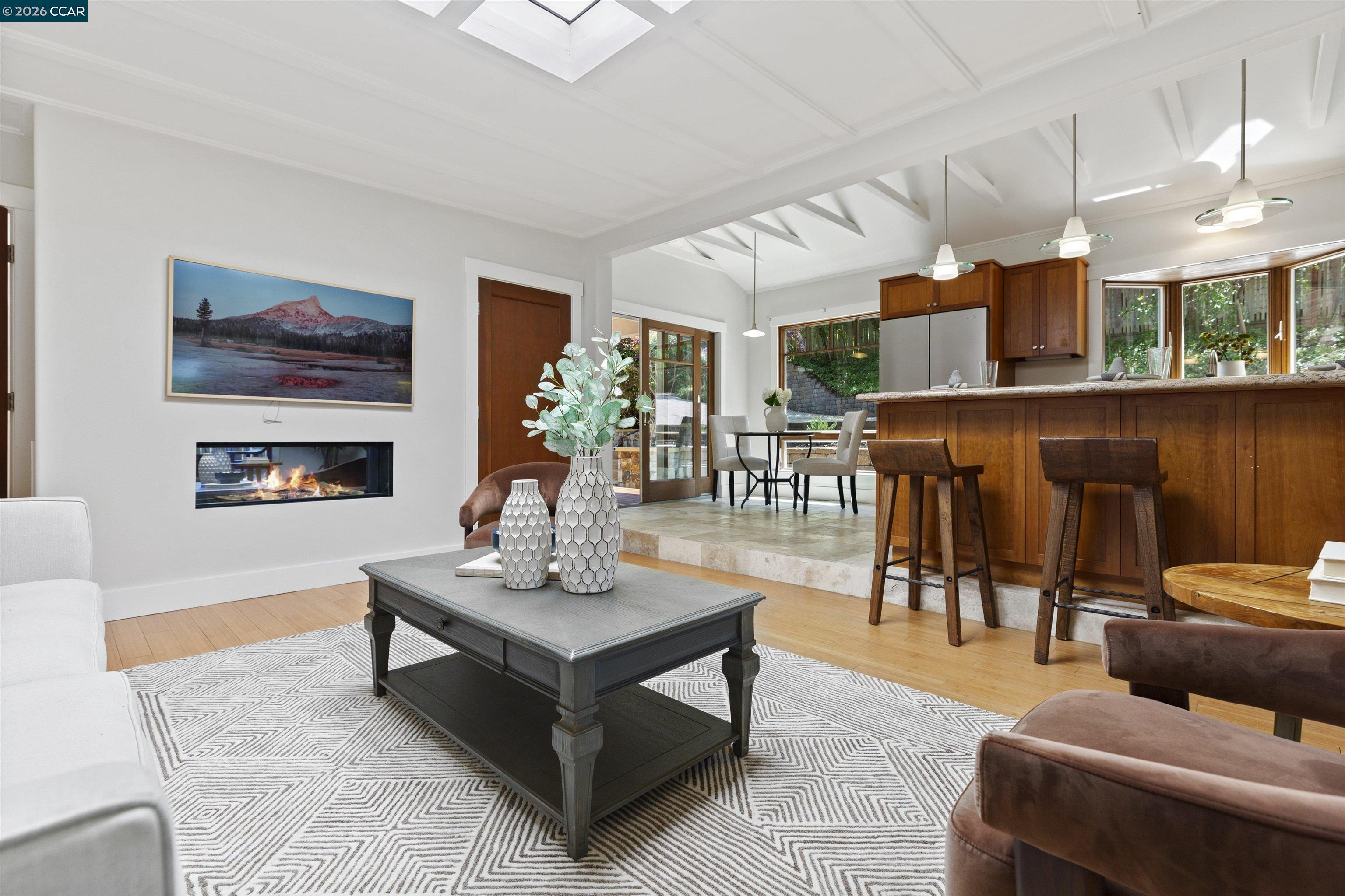 1754 Reliez Valley Road Lafayette, CA 94549 - Photo 35 of 60 a living room with furniture and a fireplace