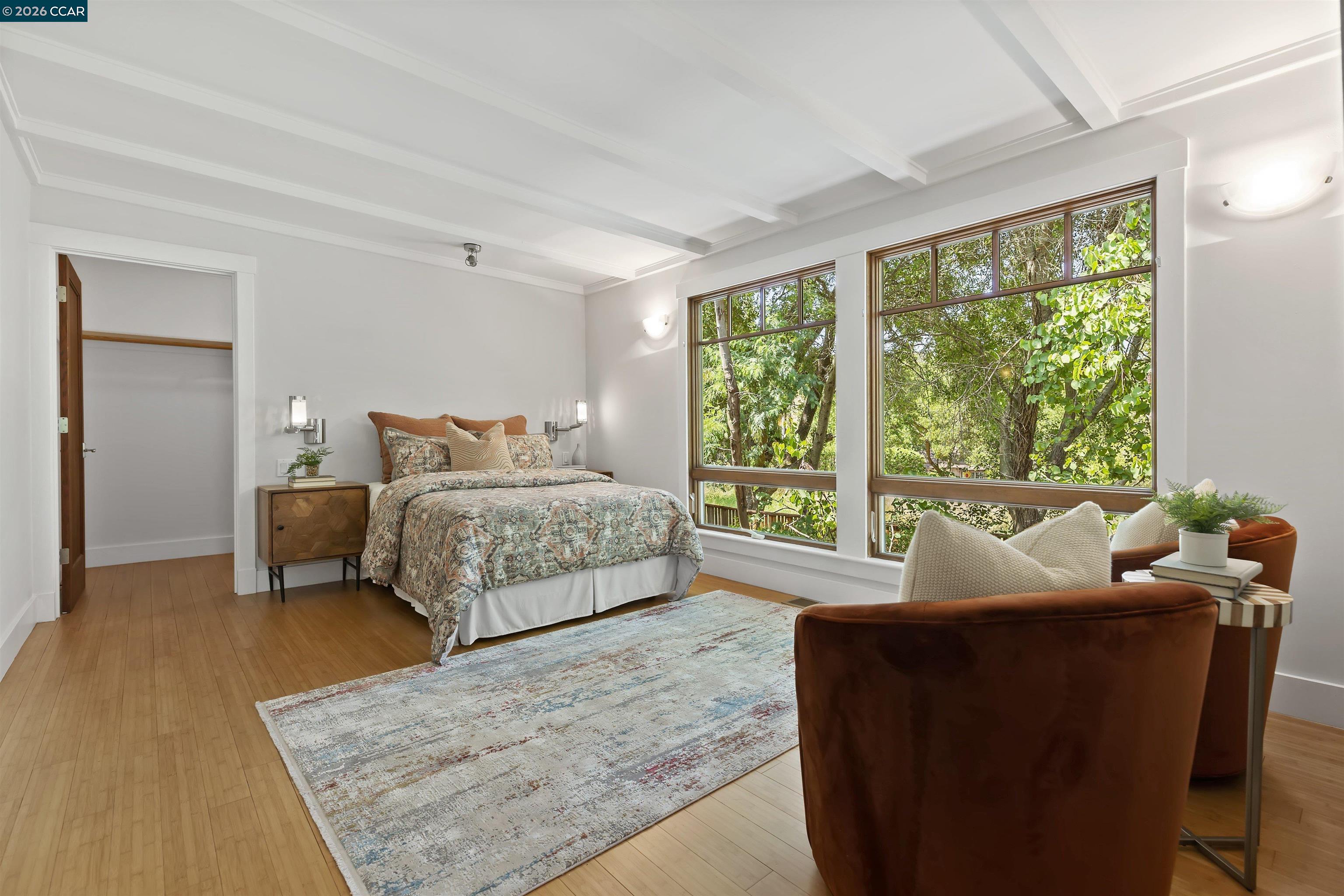 1754 Reliez Valley Road Lafayette, CA 94549 - Photo 39 of 60 a bedroom with furniture and a large window