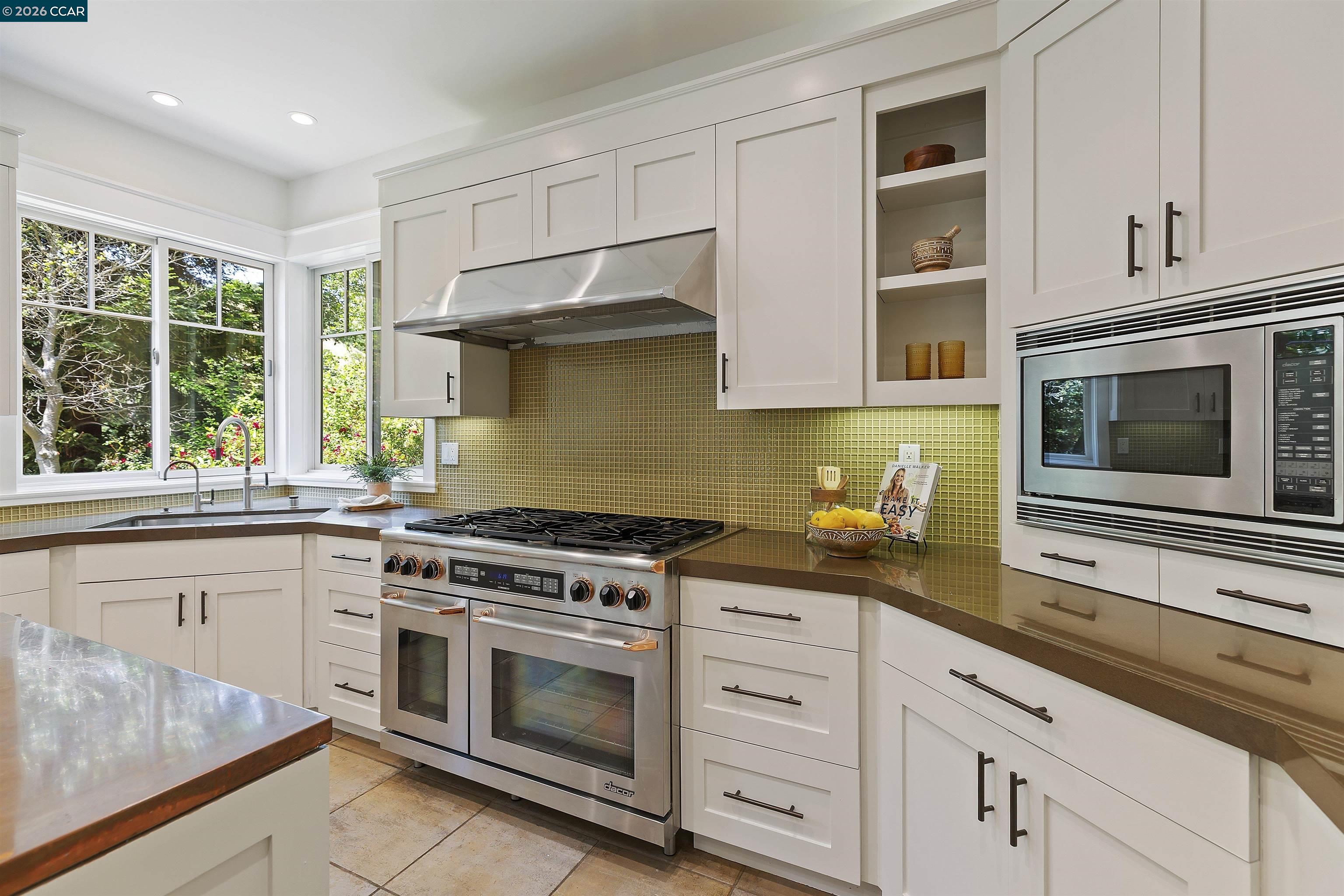 1754 Reliez Valley Road Lafayette, CA 94549 - Photo 4 of 60 a kitchen with granite countertop cabinets stainless steel appliances and a window