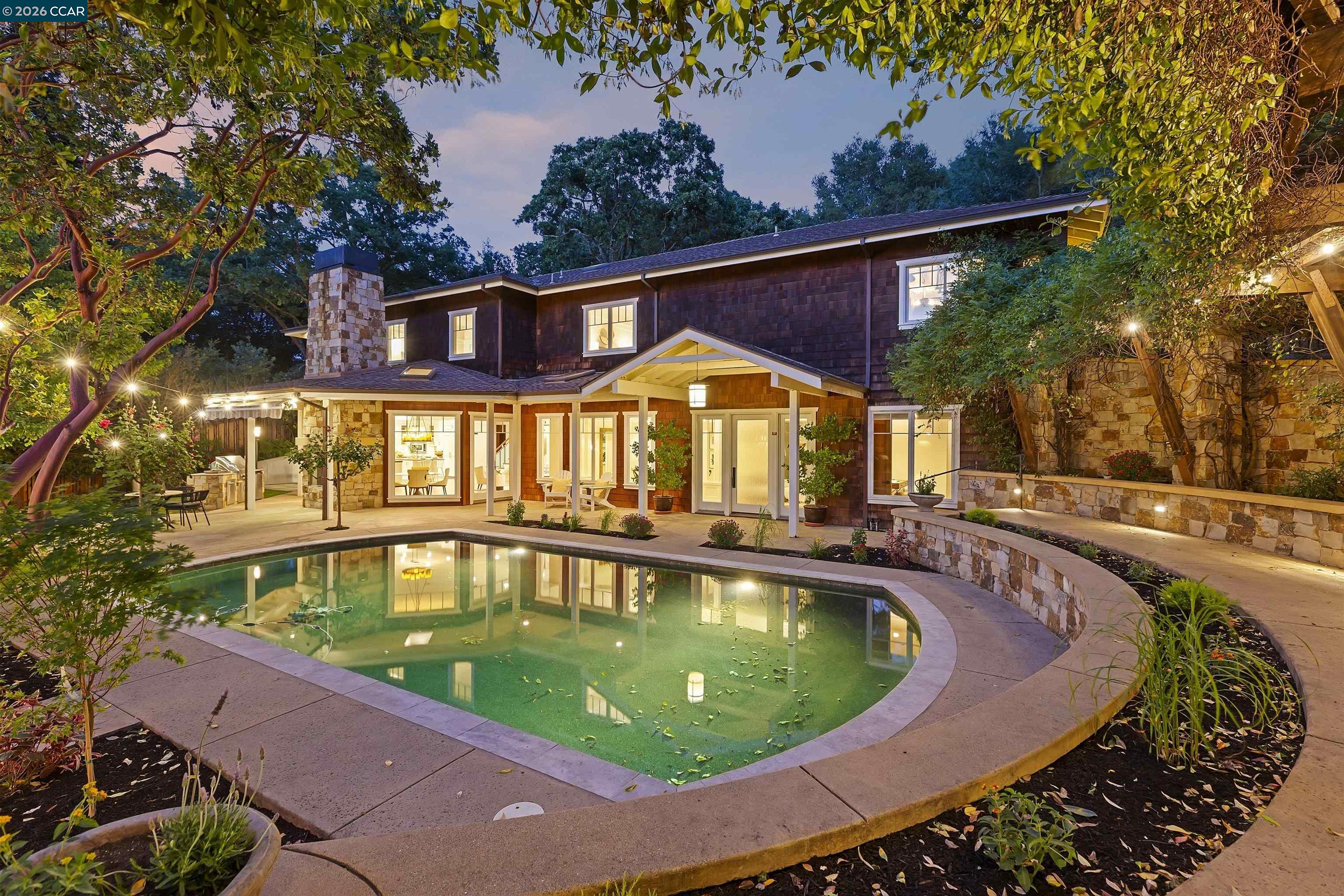 1754 Reliez Valley Road Lafayette, CA 94549 - Photo 43 of 60 a view of a house with swimming pool and sitting area