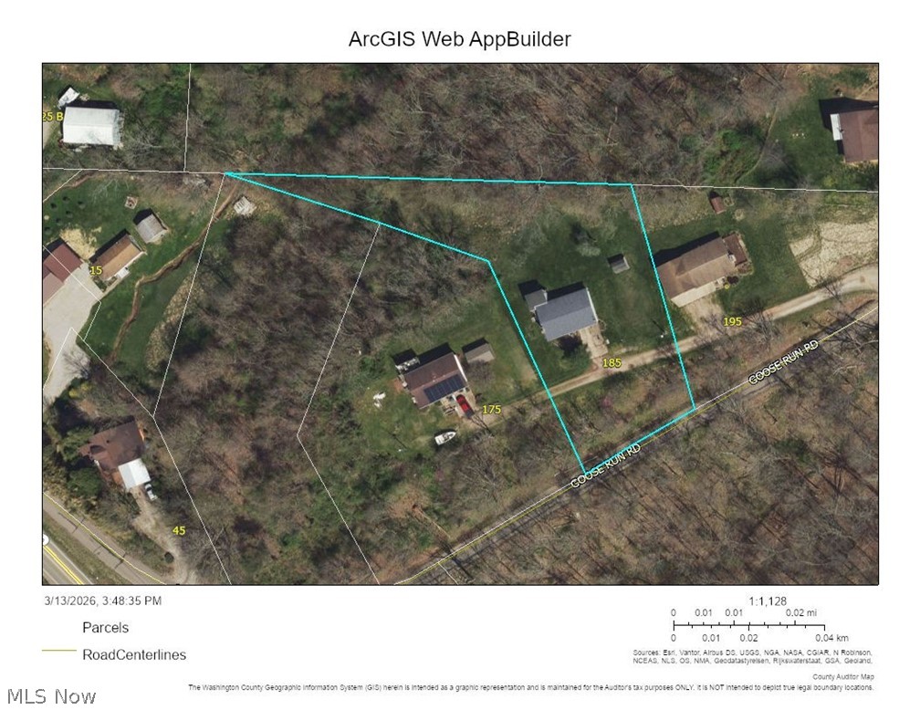 185 Goose Run Road Marietta, OH 45750 - Photo 29 of 29 Taken from Auditor's website. Property lines are close, but not verified.