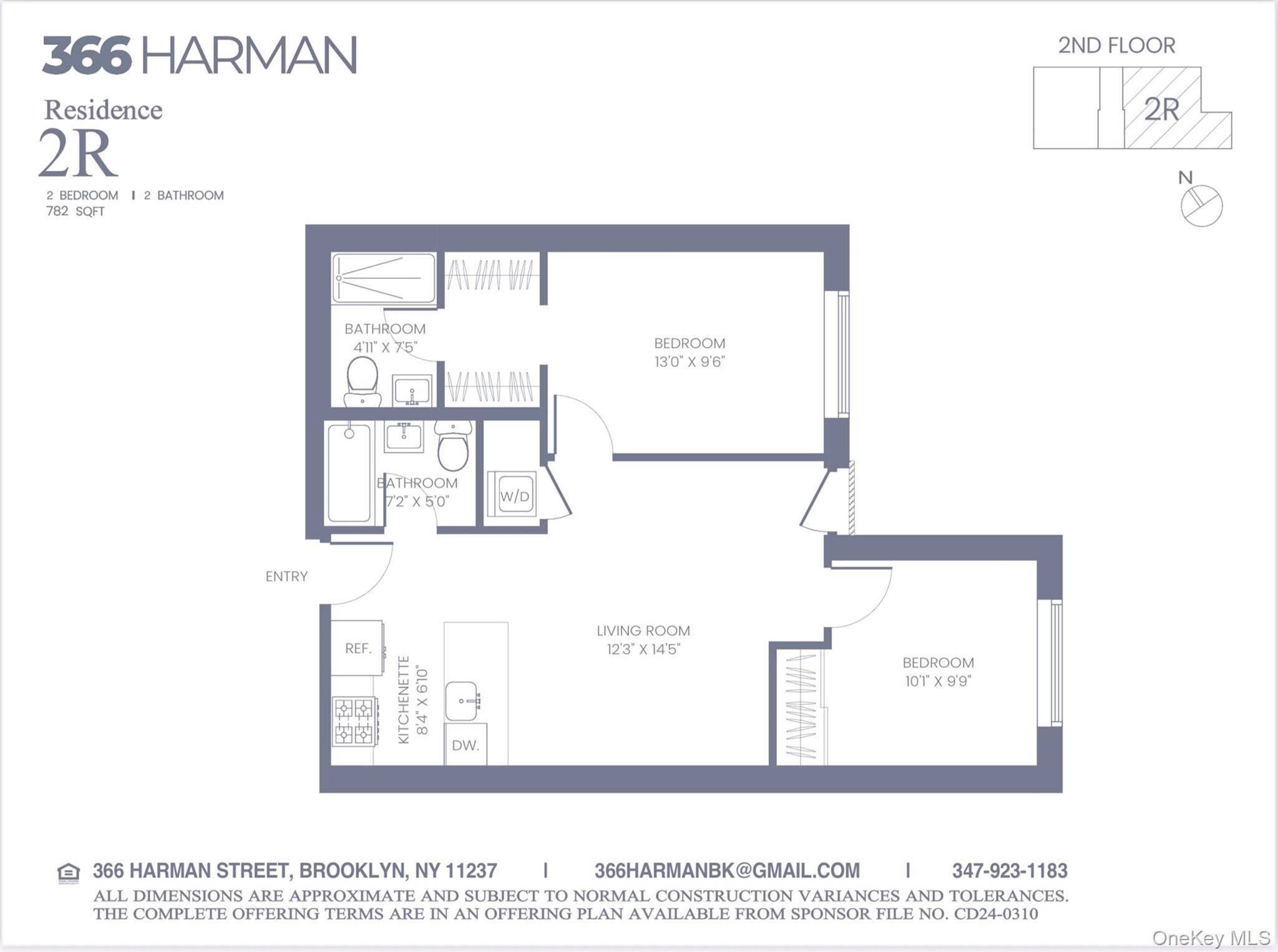 366 Harman Street, Unit 2R Brooklyn, NY 11237 - Photo 31 of 31 View of property floor plan