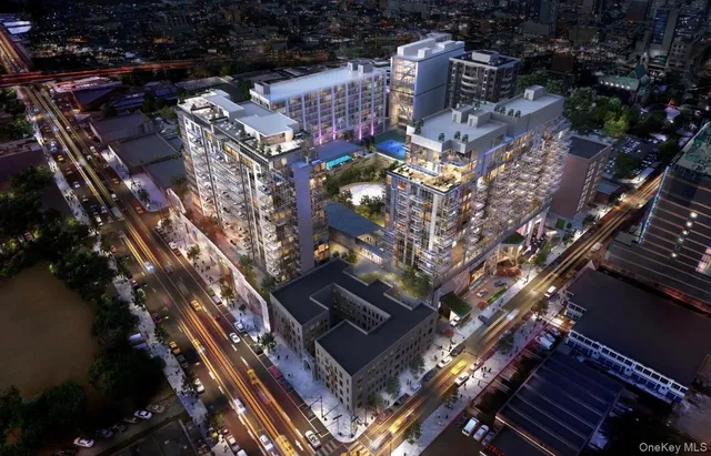 an aerial view of a city