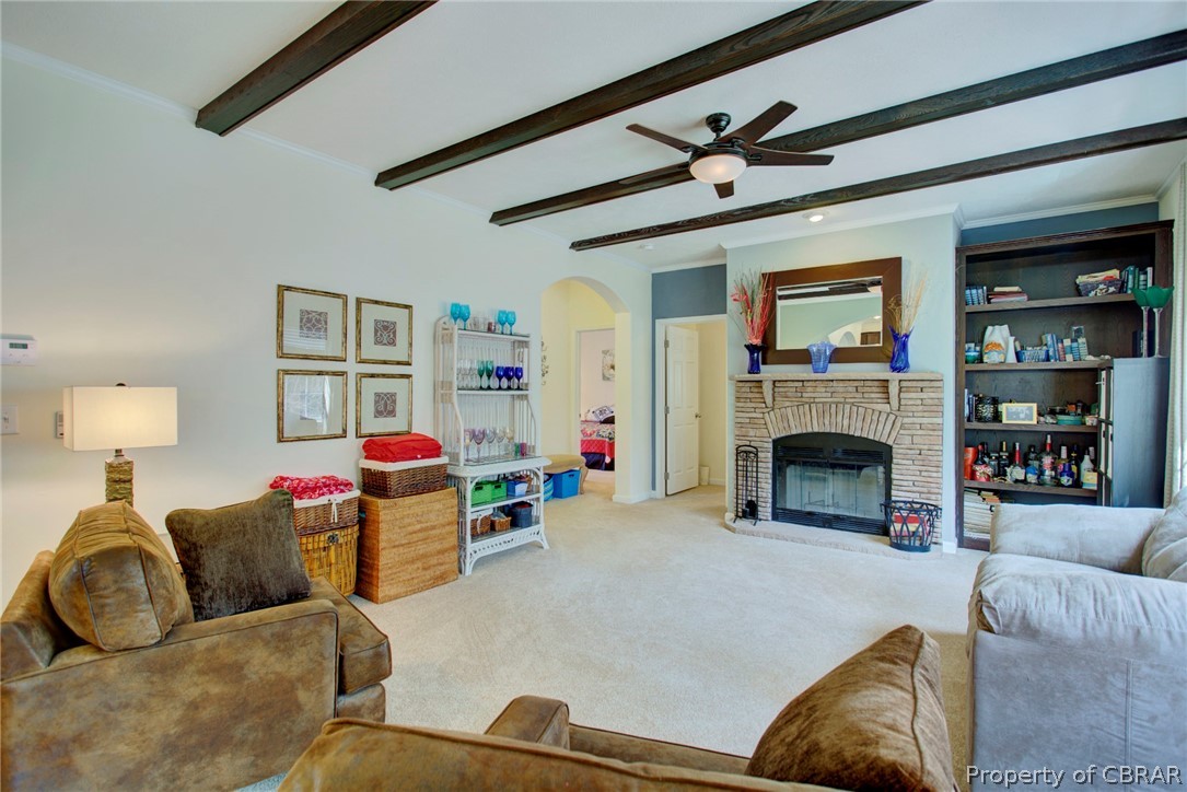 1496 Elsom Mascot Road Mattaponi, VA 23110 - Photo 15 of 33 a living room with furniture and a fireplace