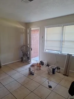 a room with furniture and windows