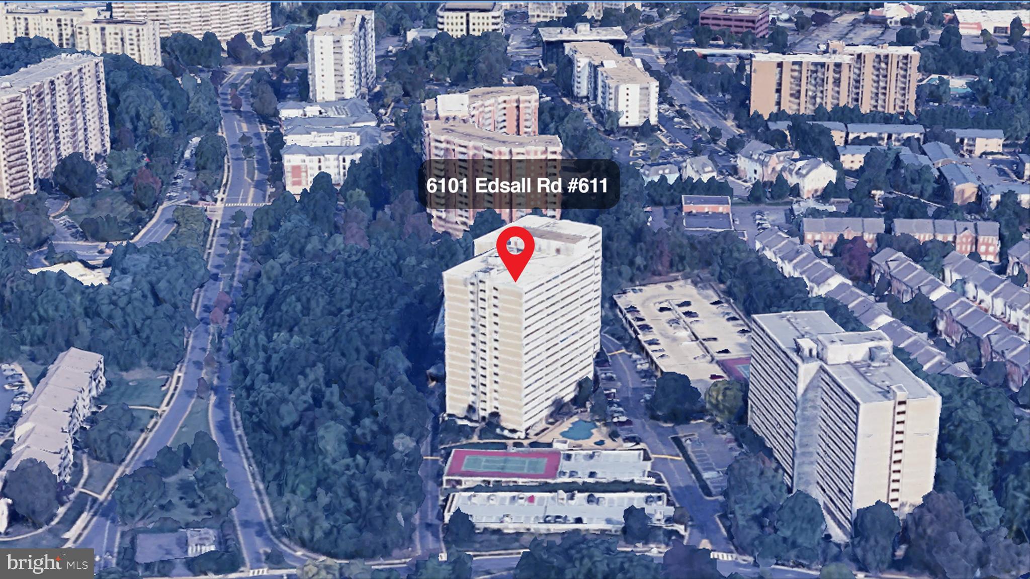 6101 Edsall Road, Unit 611 Alexandria, VA 22304 - Photo 37 of 39 a city street filled with lots of tall trees