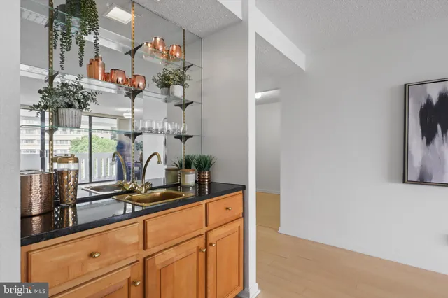 a front view of a building with street view