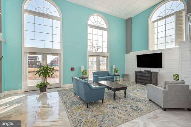 a view of a building with a potted plant