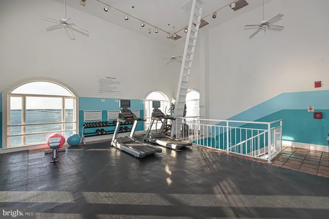 a dining room with furniture