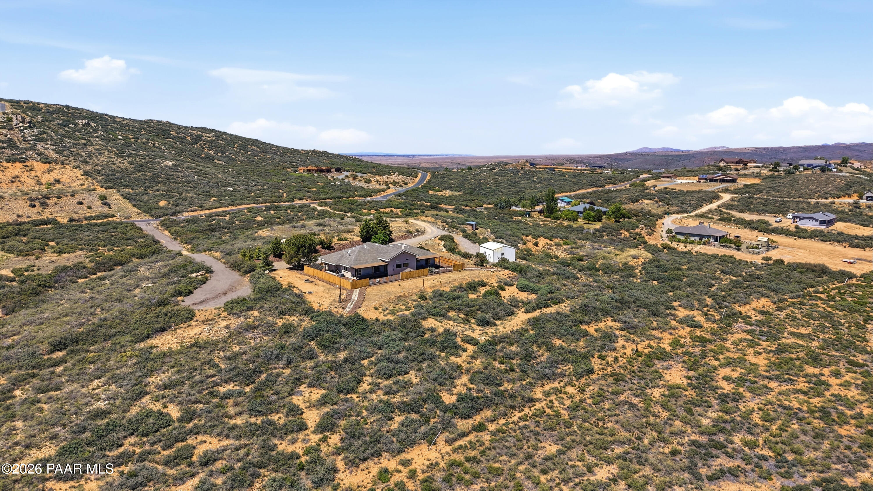 15975 Pandy Lane Dewey, AZ 86327 - Photo 36 of 39 an aerial view of residential houses with outdoor space and trees