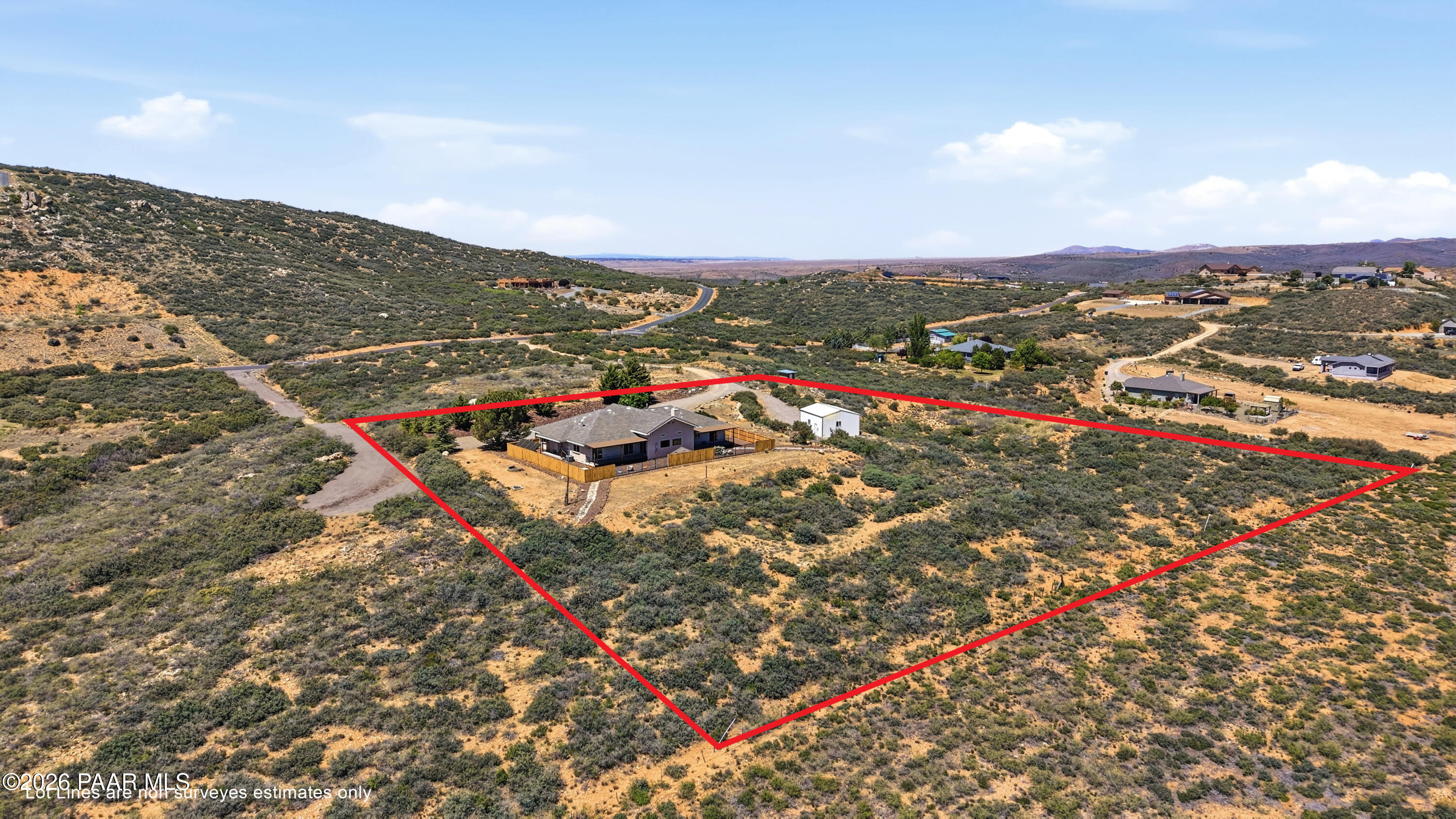 15975 Pandy Lane Dewey, AZ 86327 - Photo 37 of 39 an aerial view of residential houses with outdoor space