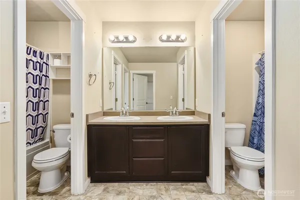 a bathroom with a sink and a toilet