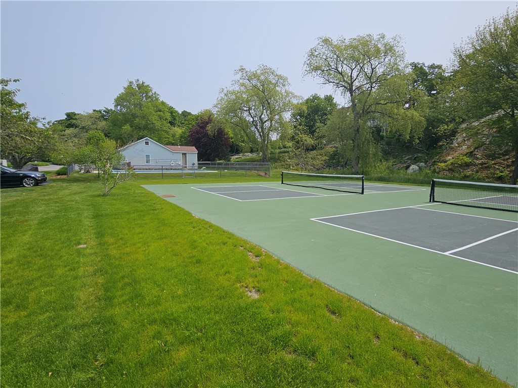 15 Hammersmith Road, Unit 33 Newport, RI 02840 - Photo 47 of 49 Pickle Ball Courts View to Pool & Pool House