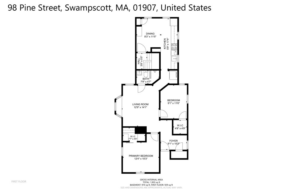 98 Pine Street Swampscott, MA 01907 - Photo 35 of 37 a picture of a floor plan