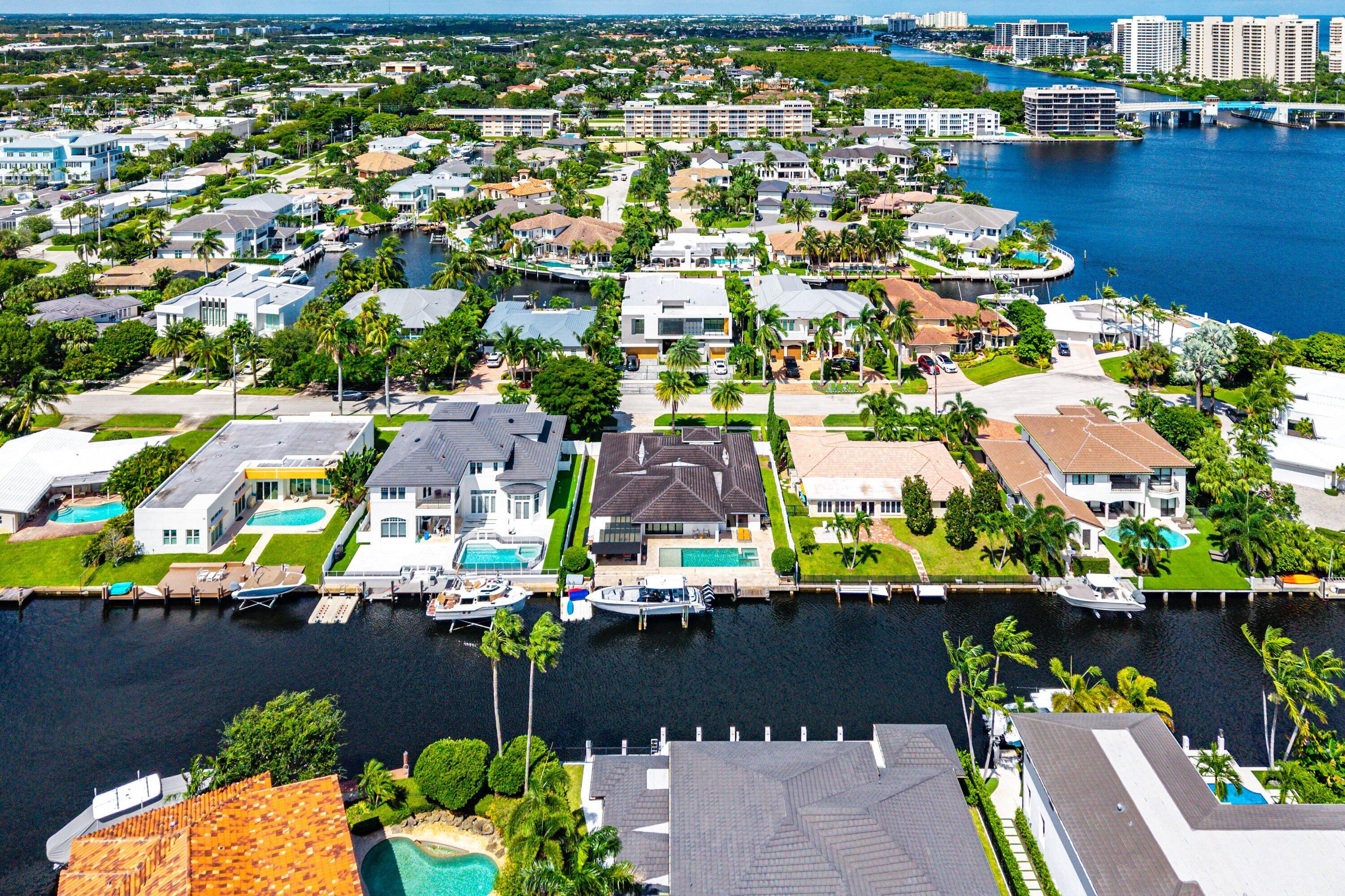 740 Northeast 36th Street Boca Raton, FL 33431 - Photo 44 of 50 an aerial view of residential houses with outdoor space